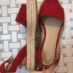Vince Camuto red espadrille sandals